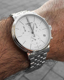 Tissot Carson Premium White Dial Silver Steel Strap Watch For Men - T122.417.11.011.00 Authentic Buy Shop Now