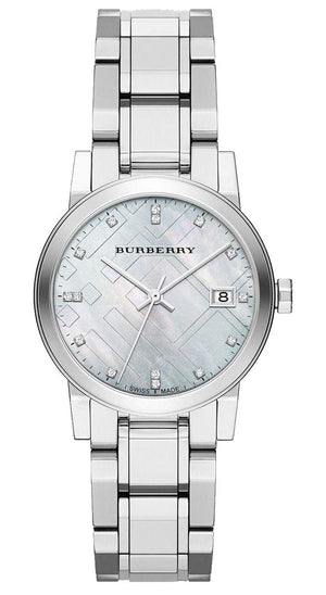 Burberry The City Diamonds Silver Dial Silver Steel Strap Watch for Women - BU9125 Authentic Buy Shop Now