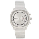 Gucci Grip Collection Quartz Silver Dial Silver Steel Strap Watch For Men - YA157302 Authentic Buy Shop Now