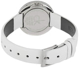 Calvin Klein Firm Silver Dial White Leather Strap Watch for Women - K3N231L6 Authentic Buy Shop Now
