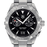 Tag Heuer Aquaracer Quartz Black Dial Silver Steel Strap Watch for Men - WAY111Z.BA0928 Authentic Buy Shop Now