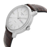 Tissot Automatics III Steel White Dial Brown Leather Strap Watch For Men - T065.430.16.031.00 Authentic Buy Shop Now