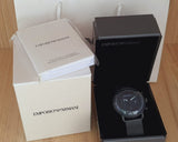 Emporio Armani Aviator Chronograph Black Dial Black Mesh Bracelet Watch For Men - AR11264 Authentic Buy Shop Now