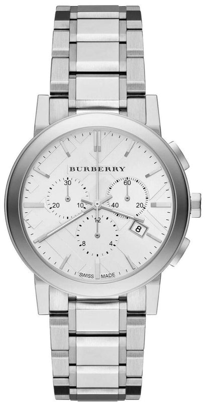 Burberry The City White Dial Silver Steel Strap Watch for Men - BU9750 Authentic Buy Shop Now