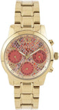Guess Mini Sunrise Quartz Analog Orange Dial Gold Steel Strap Watch For Women - W0448L7 Authentic Buy Shop Now