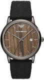 Emporio Armani Luigi Analog Brown Dial Black Leather Strap Watch For Men - AR11156 Authentic Buy Shop Now