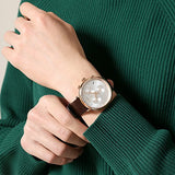 Calvin Klein High Noon Silver Dial Brown Leather Strap Watch for Men - K8M276G6 Authentic Buy Shop Now