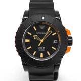 Emporio Armani Sportivo Quartz Black Dial Black Silicone Strap Watch For Men - AR5969 Authentic Buy Shop Now