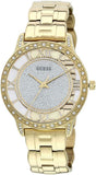 Guess Analog Diamonds Silver Dial Gold Steel Strap Watch For Women - W1013l2 Authentic Buy Shop Now