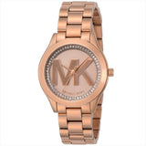 Michael Kors Slim Runway Rose Gold Dial Rose Gold Steel Strap Watch for Women - MK3549 Authentic Buy Shop Now