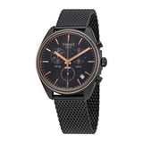 Tissot T Classic PR 100 Chronograph Anthracite Black Dial Black Mesh Bracelet Watch For Men - T101.417.23.061.00 Authentic Buy Shop Now