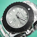 Emporio Armani Bracelet Collection Black Dial Silver Steel Strap Watch For Men - AR5970 Authentic Buy Shop Now