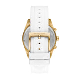 Michael Kors Hadyn Chronograph White Dial White Rubber Strap Watch for Women - MK7484 Authentic Buy Shop Now
