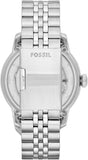 Fossil Townsman Automatic Skeleton Silver Dial Silver Steel Strap Watch for Men - ME3044 Authentic Buy Shop Now