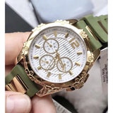 Guess Interpid 2 Golden Dial Two Tone Silicon Strap Watch For Women - W0325L5 Authentic Buy Shop Now