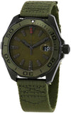 Tag Heuer Aquaracer Automatic Green Dial Khakhi Green Nylon Strap Watch for Men - WAY208E.FC8222 Authentic Buy Shop Now