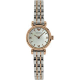 Emporio Armani Gianni Mother of Pearl Dial Two Tone Steel Strap Watch For Women - AR1764 Authentic Buy Shop Now
