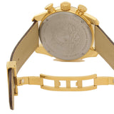 Versace V-Ray Chronograph Quartz Black Dial Brown Leather Strap Watch For Men - VEDB00318 Authentic Buy Shop Now