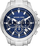 Michael Kors Grayson Chronograph Blue Dial Silver Steel Strap Watch For Men - MK9107 Authentic Buy Shop Now