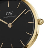 Daniel Wellington Classic Petite Evergold Black Dial Gold Mesh Bracelet Watch For Women - DW00100349 Authentic Buy Shop Now