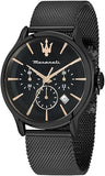 Maserati Epoca Chronograph Black Dial Black Mesh Strap Watch For Men - R8873618013 Authentic Buy Shop Now