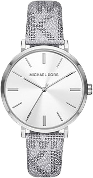 Michael Kors Addyson Quartz White Dial Gray Leather Strap Watch for Women - MK2951 Authentic Buy Shop Now