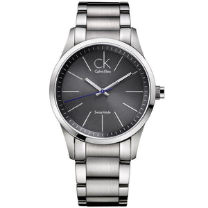 Calvin Klein Bold Grey Dial Silver Steel Strap Watch for Men - K2241107 Authentic Buy Shop Now