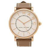 Marc Jacobs Roxy White Dial Cement Brown Leather Strap Watch for Women - MJ1533 Authentic Buy Shop Now