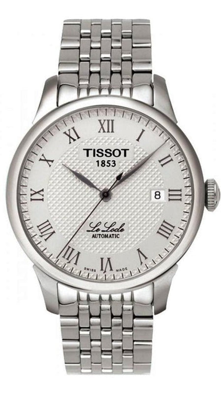 Tissot T Classic Le Locle Automatic White Dial Silver Steel Strap Watch For Men - T41.1.483.33 Authentic Buy Shop Now