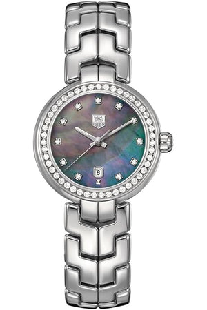 Tag Heuer Link Trilogy Cameron Diaz Diamonds Mother of Pearl Dial Silver Steel Strap Watch for Women - WAT1419.BA0954 Authentic Buy Shop Now