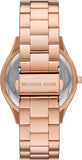 Michael Kors Slim Runway Analog Rose Gold Dial Rose Gold Steel Strap Watch For Women - MK4733 Authentic Buy Shop Now