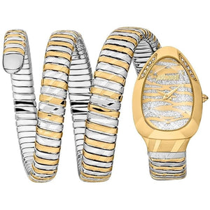 Just Cavalli Taglio Silver Dial Two Tone Steel Strap Watch for Women - JC1L226M0055 Authentic Buy Shop Now
