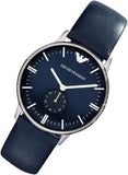 Emporio Armani Analog Quartz Blue Dial Blue Leather Strap Watch For Men - AR1647 Authentic Buy Shop Now