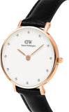 Daniel Wellington Classic Sheffield White Dial Black Leather Strap Watch For Women - DW00100076 Authentic Buy Shop Now