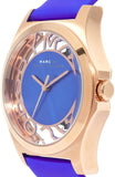Marc Jacobs Henry Skeleton Blue Dial Blue Leather Strap Watch for Women - MBM1244 Authentic Buy Shop Now
