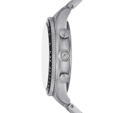 Fossil Sport Tourer Chronograph Black Dial Silver Steel Strap Watch for Men - FS6045 Authentic Buy Shop Now