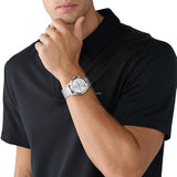 Michael Kors Slim Runway Chronograph Silver Dial Silver Mesh Bracelet Watch For Men - MK9059 Authentic Buy Shop Now