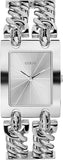 Guess Mod Heavy Metal Silver Dial Silver Steel Strap Watch For Women - W1117L1 Authentic Buy Shop Now