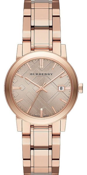 Burberry The City Rose Gold Dial Rose Gold Steel Strap Watch for Women - BU9135 Authentic Buy Shop Now