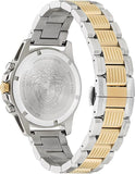 Versace Greca Action Chronograph Quartz Silver Dial Two Tone Steel Strap Watch for Men - VE3J00522 Authentic Buy Shop Now