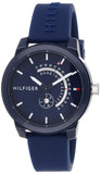 Tommy Hilfiger Denim Quartz Blue Dial Blue Rubber Strap Watch for Men - 1791482 Authentic Buy Shop Now