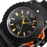 Emporio Armani Sportivo Quartz Black Dial Black Silicone Strap Watch For Men - AR5969 Authentic Buy Shop Now