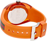 Gucci Sync XXL Quartz Orange Dial Orange Rubber Strap Unisex Watch - YA137108 Authentic Buy Shop Now