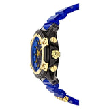 Versace Icon Active Chronograph Black Dial Blue Rubber Strap Watch For Men VEZ700521 Authentic Buy Shop Now