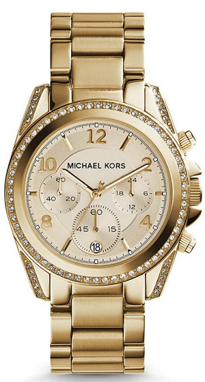 Michael Kors Runway Gold Dial Gold Steel Strap Watch for Women - MK5166 Authentic Buy Shop Now