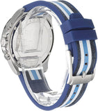 Michael Kors Brecken Chronograph Blue Dial Two Tone PVC Strap Watch For Men - MK8950 Authentic Buy Shop Now