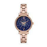 Michael Kors Sofie Analog Quartz Blue Dial Rose Gold Steel Strap Watch For Women - MK3971 Authentic Buy Shop Now