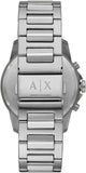Armani Exchange Outerbanks Chronograph Silver Dial Silver Steel Strap Watch For Men - AX7141 Authentic Buy Shop Now