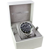 Michael Kors Everest Chronograph Black Dial Silver Steel Strap Watch For Men - MK8976 Authentic Buy Shop Now