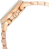 Michael Kors Runway Chronograph Turquoise Dial Rose Gold Steel Strap Watch For Women - MK6164 Authentic Buy Shop Now